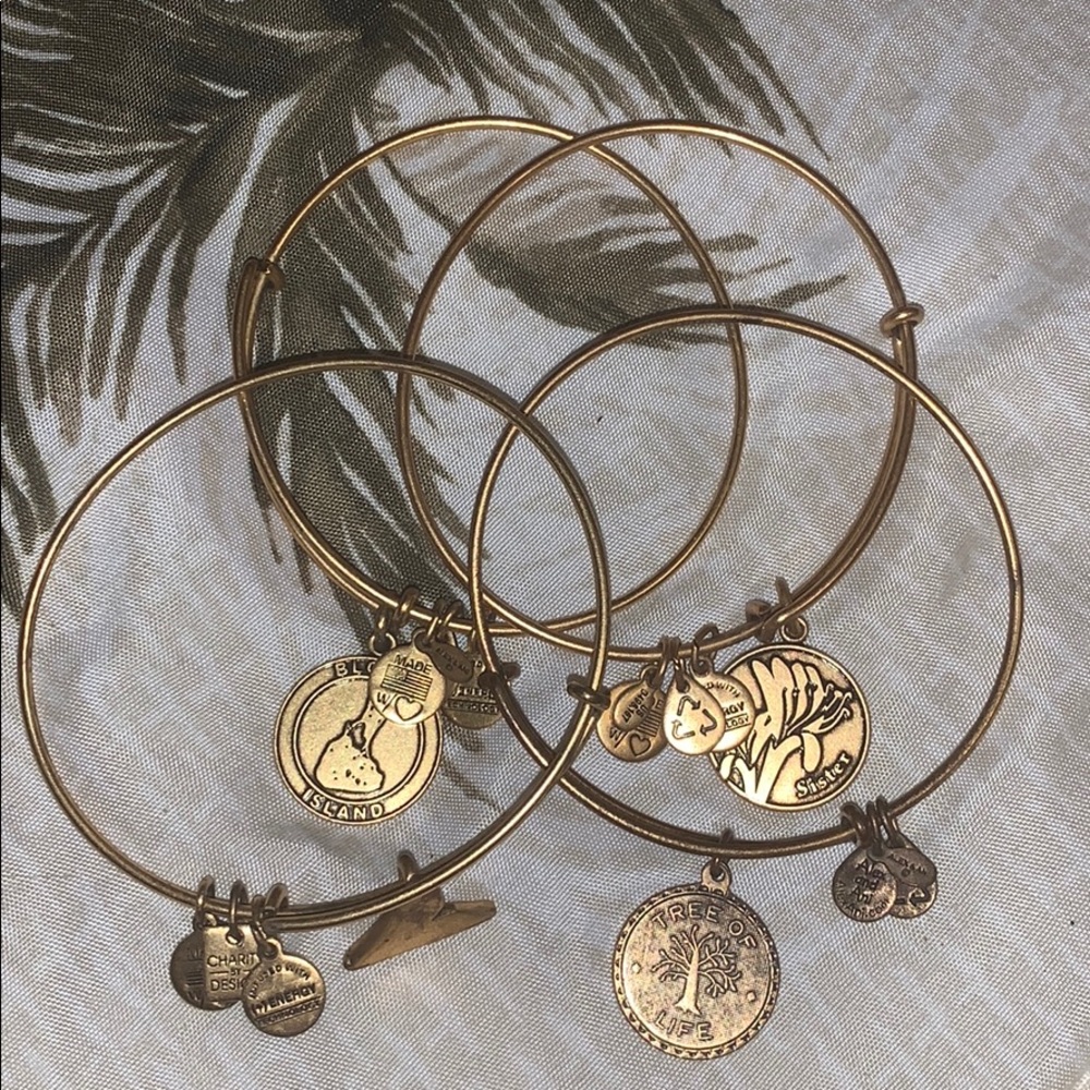 Gold Alex & Ani bracelets